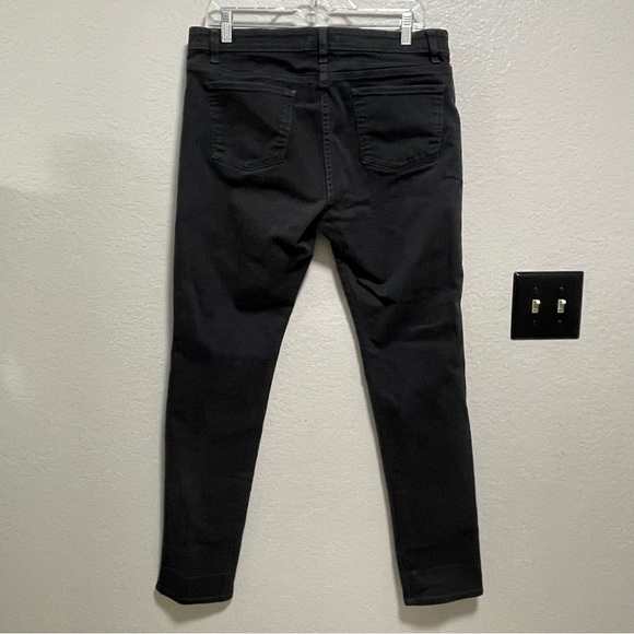 Eileen Fisher Organic Cotton Black Slim Jeans Size 12 - Picture 3 of 6